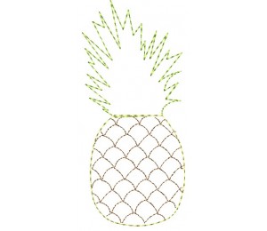 Stickdatei - Ananas Fransenappli